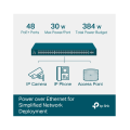 TP-Link Omada SG3452P / 48‑портовый гигабитный управляемый PoE-коммутатор L2 с 4 SFP‑слотами