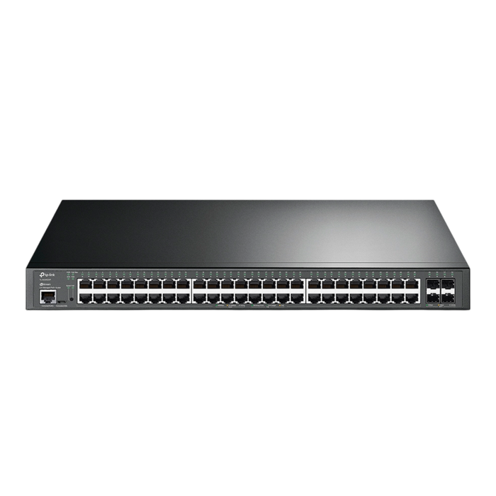 TP-Link Omada SG3452XP / 48‑портовый гигабитный управляемый РоЕ-коммутатор уровня L2+ с 4 SFP+ слотами 10G