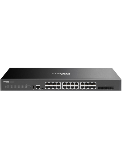 TP-Link Omada SG5428X / 24‑портовый гигабитный стекируемый управляемый коммутатор уровня L3 с 4 SFP+ слотами 10G