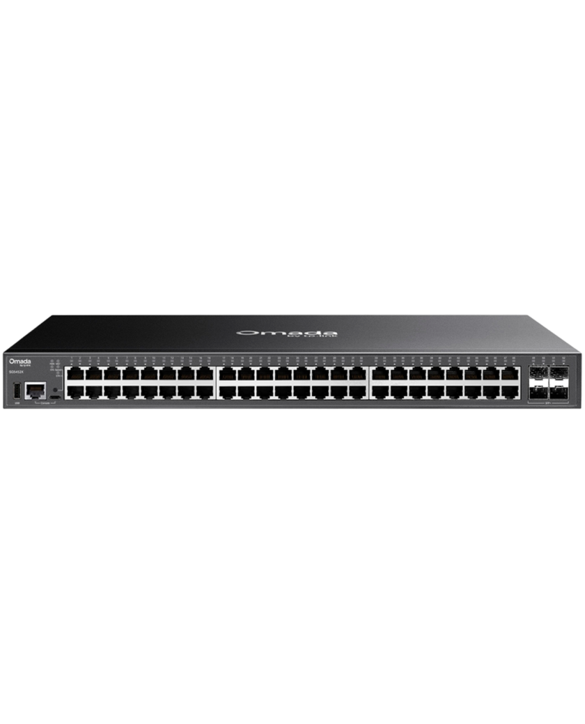 TP-Link Omada SG5452X / Управляемый гигабитный коммутатор L3 с 48 портами, возможностью стекирования и 4 слотами 10G.
