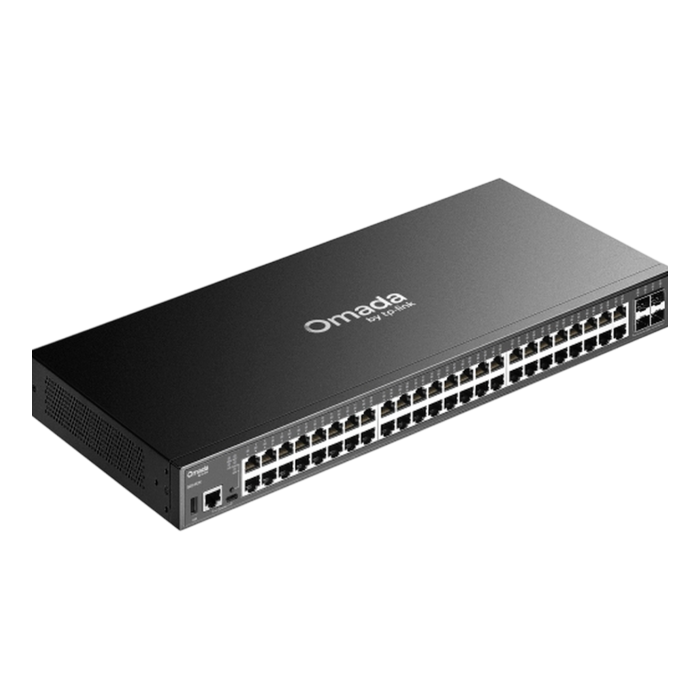 TP-Link Omada SG5452X / Управляемый гигабитный коммутатор L3 с 48 портами, возможностью стекирования и 4 слотами 10G.