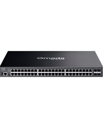 TP-Link Omada SG5452XMPP / 48‑портовый гигабитный стекируемый управляемый РоЕ++ коммутатор уровня L3 с 4 SFP+ слотами 10G