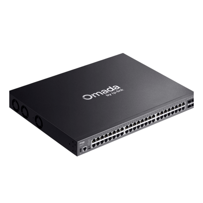 TP-Link Omada SG5452XMPP / 48‑портовый гигабитный стекируемый управляемый РоЕ++ коммутатор уровня L3 с 4 SFP+ слотами 10G