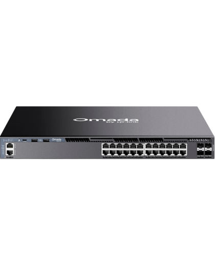 TP-Link Omada SG6428X / 24‑портовый гигабитный стекируемый управляемый коммутатор L3 с 4 SFP+ слотами 10G