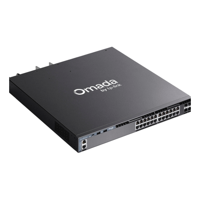 TP-Link Omada SG6428XHP / 24‑портовый гигабитный стекируемый управляемый РоЕ-коммутатор L3 с 4 SFP+ слотами 10G