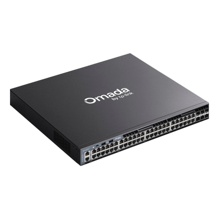TP-Link Omada SG6654X / 48‑портовый гигабитный стекируемый управляемый коммутатор L3 с 6 SFP+ слотами 10G