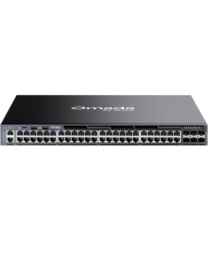 TP-Link Omada SG6654X / 48‑портовый гигабитный стекируемый управляемый коммутатор L3 с 6 SFP+ слотами 10G