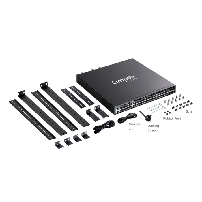 TP-Link Omada SG6654XHP / 48‑портовый гигабитный стекируемый управляемый РоЕ-коммутатор L3 с 6 SFP+ слотами 10G