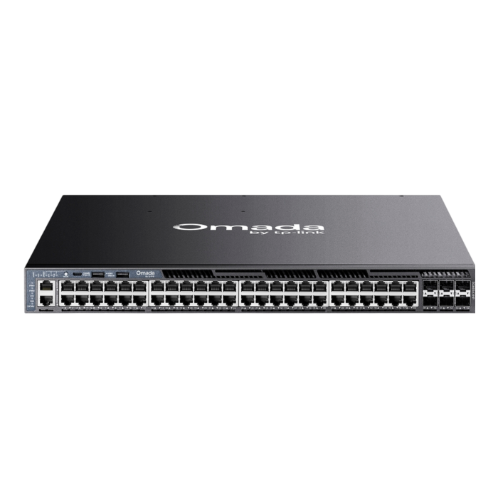 TP-Link Omada SG6654XHP / 48‑портовый гигабитный стекируемый управляемый РоЕ-коммутатор L3 с 6 SFP+ слотами 10G