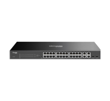 TP-Link Omada SL2428P / 24‑портовый управляемый РоЕ-коммутатор Smart Fast Ethernet, 2 гигабитными портами без РоЕ и 2 SFP слотами