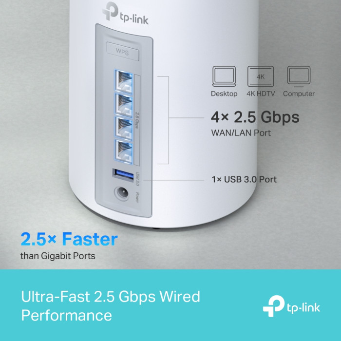TP-Link Deco BE65 (2-pack) / BE9300 Трехдиапазонная Mesh-система Wi-Fi 7