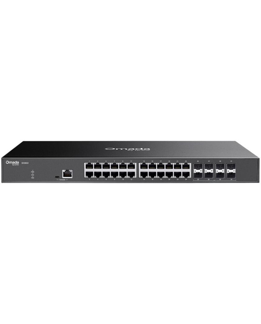 TP-Link Omada SX3832 / управляемый коммутатор уровня L2+ c 24 портами 10 Гбит/с и 8 портами SFP+