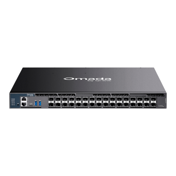 TP-Link Omada SX6632YF / Управляемый коммутатор агрегации L3 с 26 портами 10G, возможностью стекирования и 6 слотами 25G.