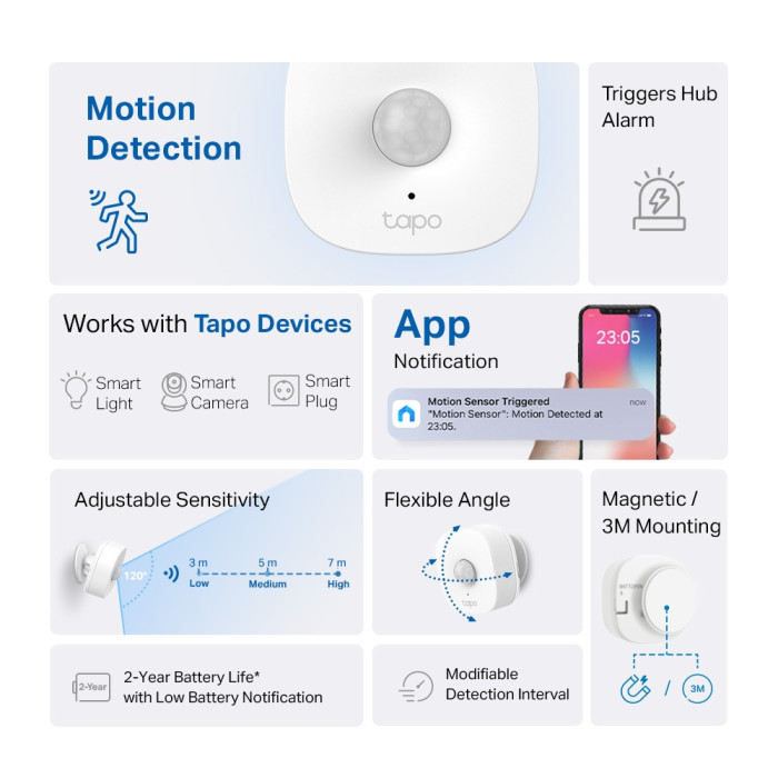 TP-Link Tapo T100 / Умный датчик движения