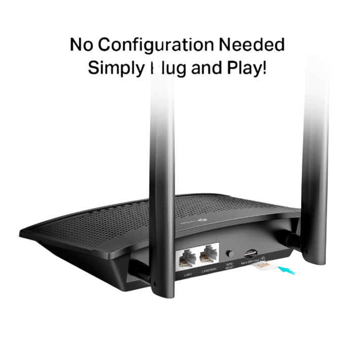 TP-Link TL-MR100 / N300 Беспроводной 4G LTE маршрутизатор co слотом для SIM-карты