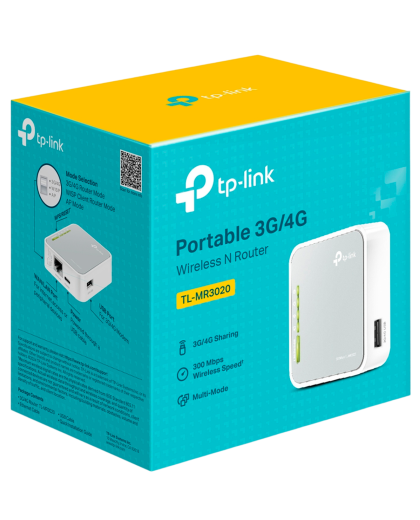 TP-Link TL-MR3020 / N300 Портативный беспроводной маршрутизатор с USB-портом и поддержкой 3G/4G USB-модемов