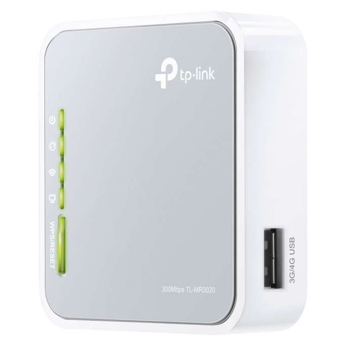 TP-Link TL-MR3020 / N300 Портативный беспроводной маршрутизатор с USB-портом и поддержкой 3G/4G USB-модемов