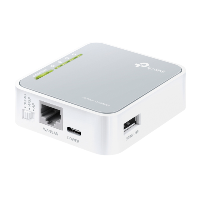 TP-Link TL-MR3020 / N300 Портативный беспроводной маршрутизатор с USB-портом и поддержкой 3G/4G USB-модемов