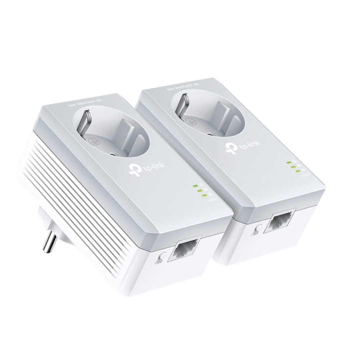 TP-Link TL-PA4010P KIT / AV600 Комплект адаптеров Powerline со встроенной розеткой