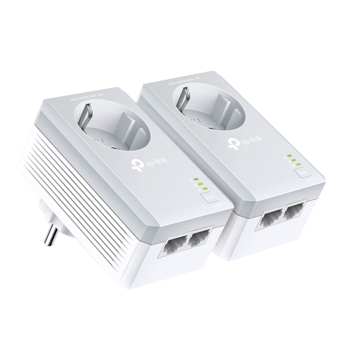 TP-Link TL-PA4020P KIT / AV600 Комплект Powerline адаптеров со встроенной розеткой
