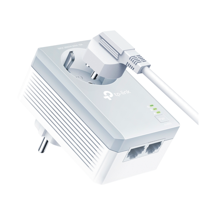 TP-Link TL-PA4020P KIT / AV600 Комплект Powerline адаптеров со встроенной розеткой