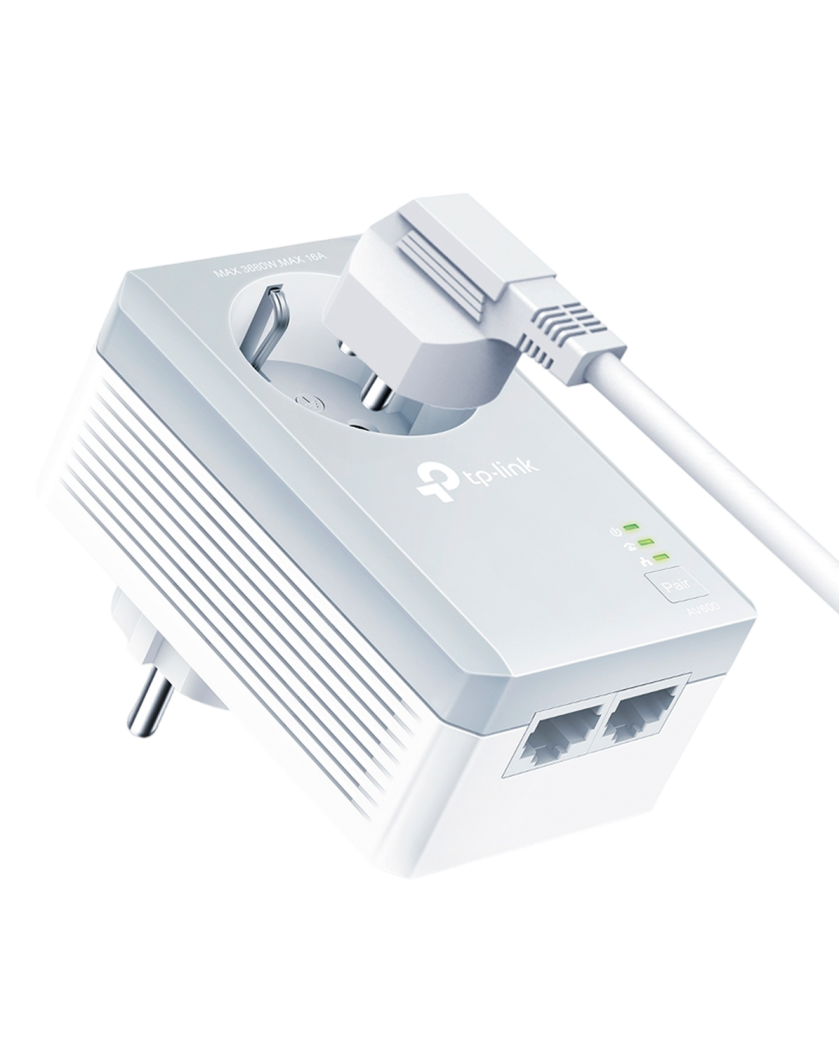 TP-Link TL-PA4020P KIT / AV600 Комплект Powerline адаптеров со встроенной розеткой