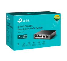 TP-Link TL-SG105PE / Easy Smart гигабитный 5-портовый PoE-коммутатор (4 порта PoE+ и 1 порт без РоЕ)