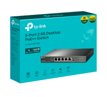 TP-Link TL-SG105PP-M2 / Неуправляемый мультигигабитный (2.5G) 5-портовый PoE-коммутатор (4 порта PoE+, 1 порт без РоЕ)