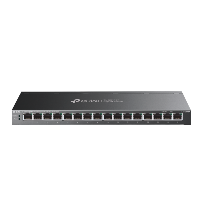 TP-Link TL-SG116P / Неуправляемый гигабитный 16-портовый PoE-коммутатор (16 портов PoE+)