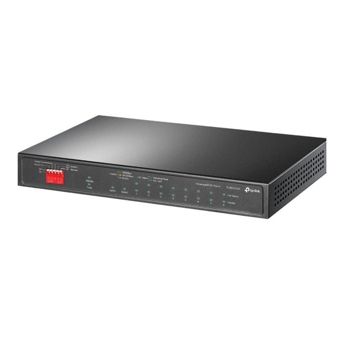 TP-Link TL-SG1210P / Неуправляемый гигабитный 10-портовый PoE-коммутатор (8 портов PoE+, 1 порт без РоЕ и 1 слот SFP)