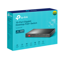 TP-Link TL-SG1210P / Неуправляемый гигабитный 10-портовый PoE-коммутатор (8 портов PoE+, 1 порт без РоЕ и 1 слот SFP)