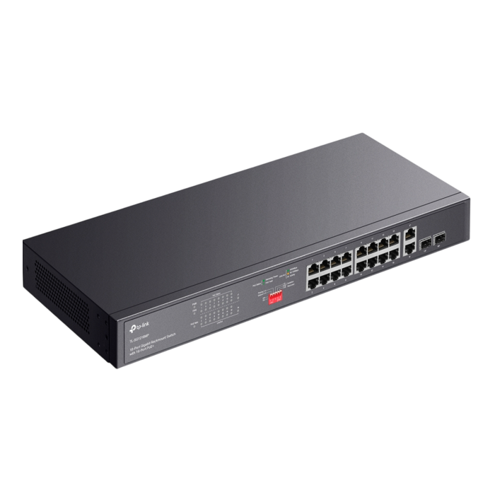 TP-Link TL-SG1218MP / Неуправляемый гигабитный 18-портовый PoE-коммутатор (16 портов PoE+ и 2 Combo-порта RJ45/SFP)