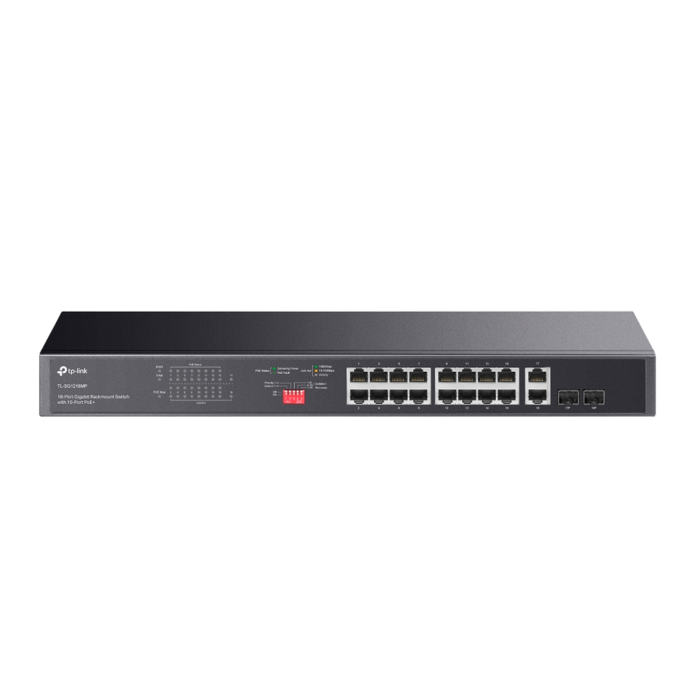 TP-Link TL-SG1218MP / Неуправляемый гигабитный 18-портовый PoE-коммутатор (16 портов PoE+ и 2 Combo-порта RJ45/SFP)