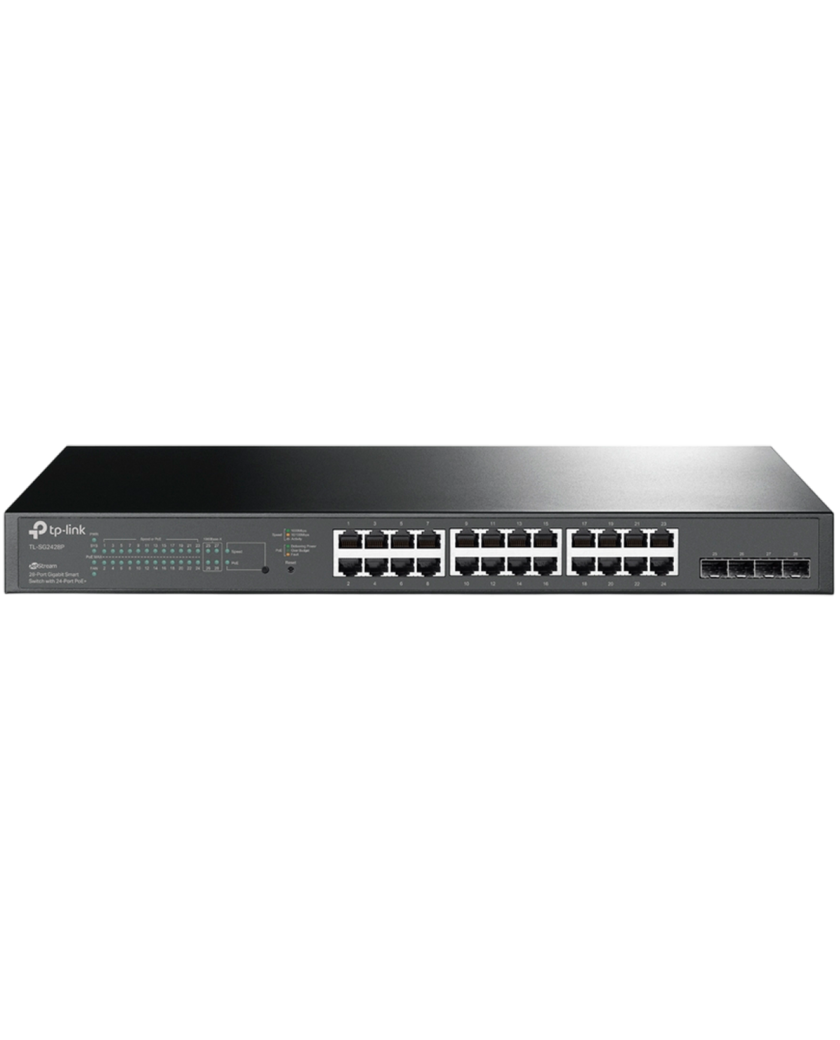 TP-Link TL-SG2428P / JetStream гигабитный Smart коммутатор на 24 порта PoE+ и 4 SFP‑слота