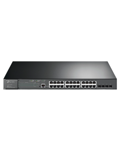TP-Link TL-SG3428MP / JetStream 24‑портовый гигабитный управляемый РоЕ-коммутатор L2 с 4 SFP‑слотами