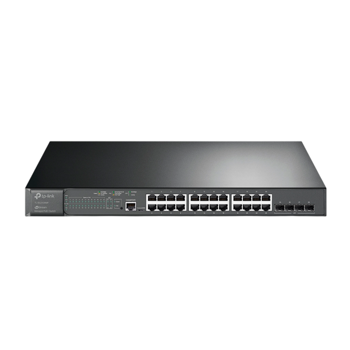 TP-Link TL-SG3428MP / JetStream 24‑портовый гигабитный управляемый РоЕ-коммутатор L2 с 4 SFP‑слотами