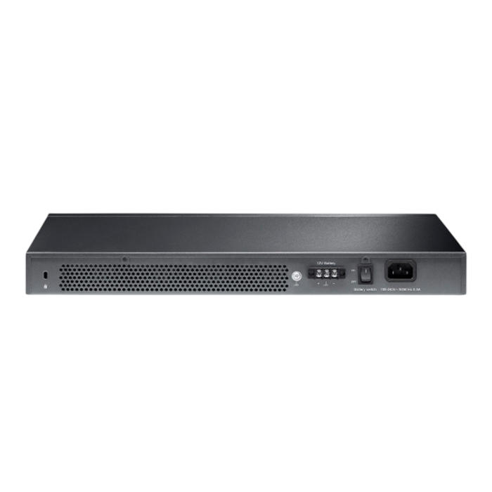 TP-Link TL-SG3428X-UPS / JetStream Управляемый коммутатор уровня 2+ с 24 гигабитными портами RJ45, 4 портами SFP+ и источником балансового питания
