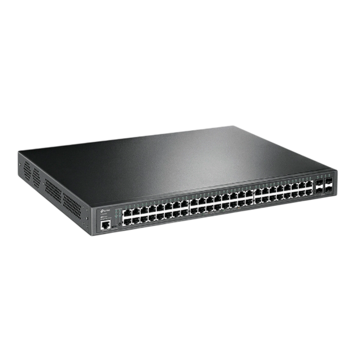 TP-Link TL-SG3452P / JetStream 48‑портовый гигабитный управляемый РоЕ-коммутатор L2+ с 4 SFP‑слотами