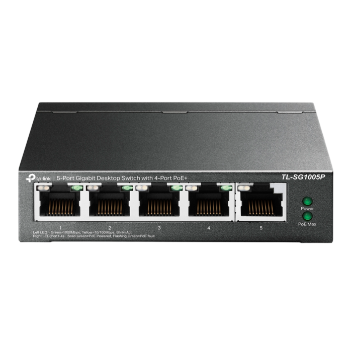 TP-Link TL-SG605P / Нуправляемый гигабитный коммутатор с 5 портами и поддержкой PoE+ с 4 портами