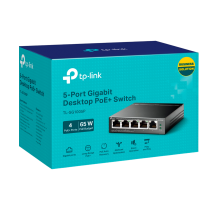 TP-Link TL-SG605P / Нуправляемый гигабитный коммутатор с 5 портами и поддержкой PoE+ с 4 портами