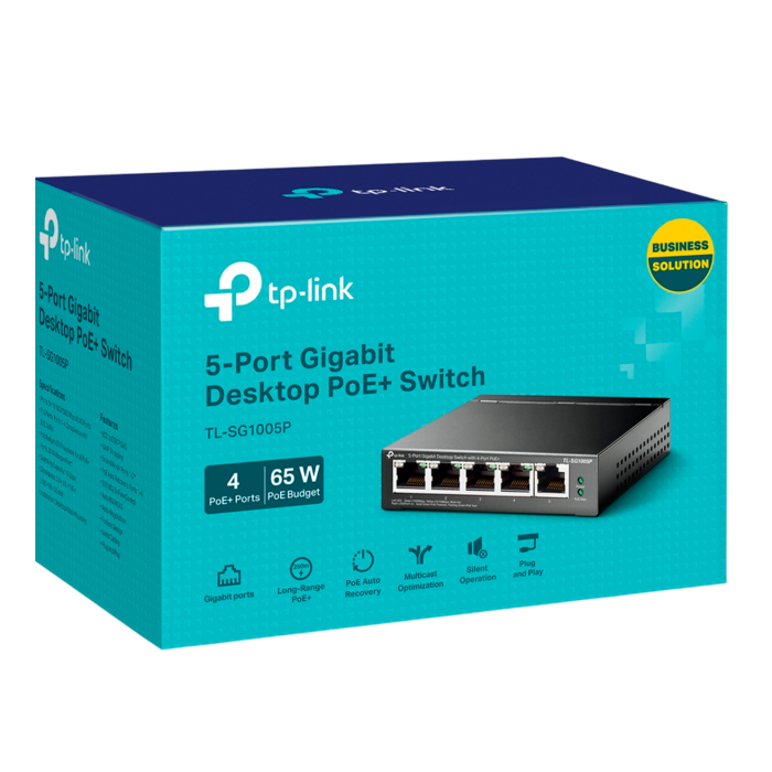 TP-Link TL-SG605P / Нуправляемый гигабитный коммутатор с 5 портами и поддержкой PoE+ с 4 портами