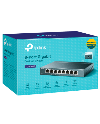 TP-Link TL-SG608 / Неуправляемый 8-портовый гигабитный коммутатор