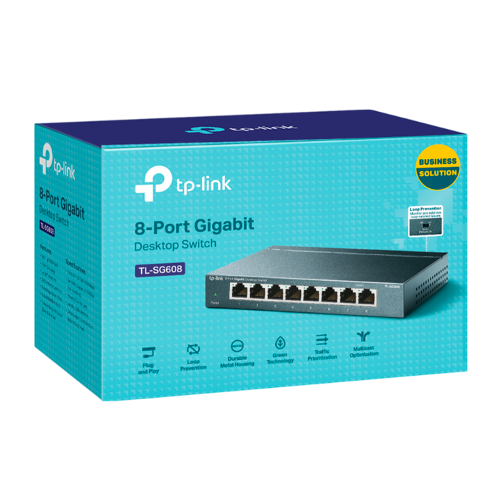 TP-Link TL-SG608 / Неуправляемый 8-портовый гигабитный коммутатор