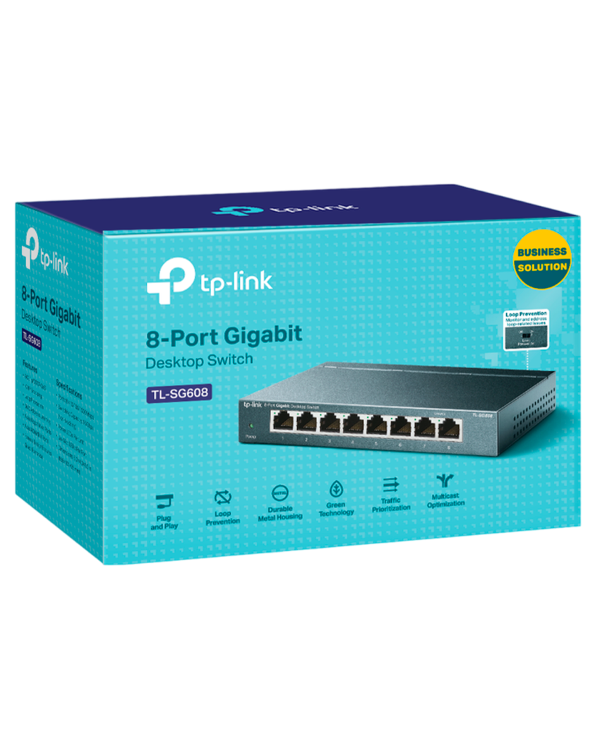TP-Link TL-SG608 / Неуправляемый 8-портовый гигабитный коммутатор