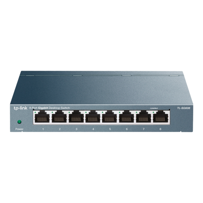 TP-Link TL-SG608P / Нуправляемый гигабитный коммутатор с 8 портами и поддержкой PoE+ с 4 портами