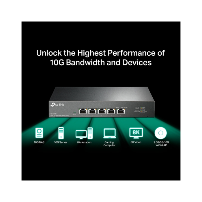 TP-Link TL-SX105 / Неуправляемый 5-портовый гигабитный коммутатор 10G