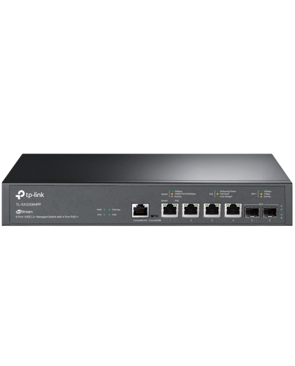 TP-Link TL-SX3206HPP / Управляемый коммутатор JetStream с 6 портами 10GE L2+ и 4 портами PoE++