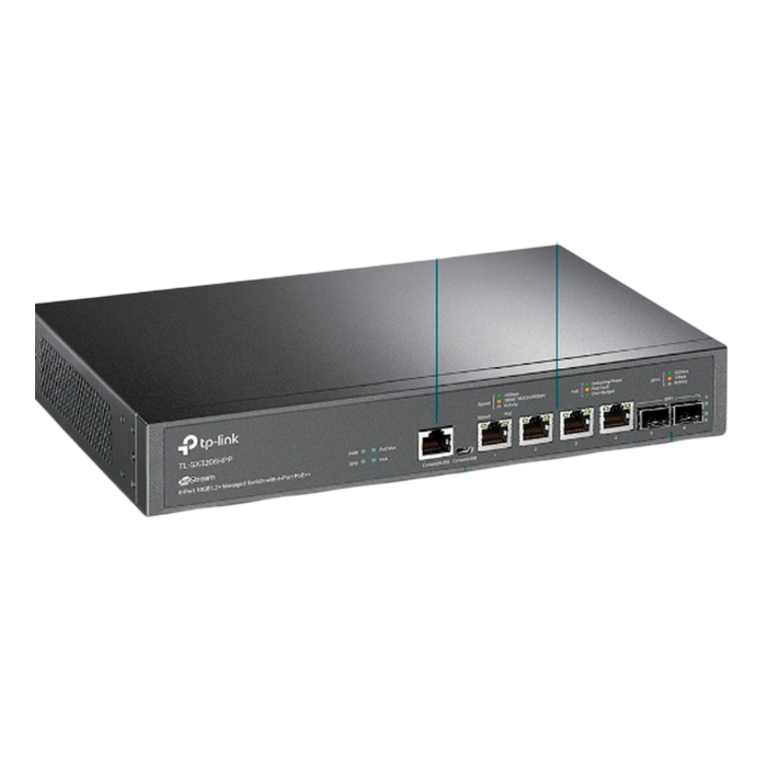 TP-Link TL-SX3206HPP / Управляемый коммутатор JetStream с 6 портами 10GE L2+ и 4 портами PoE++