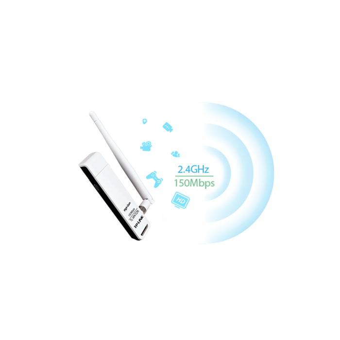 TP-Link TL-WN722N / N150 Беспроводной USB-адаптер высокого усиления
