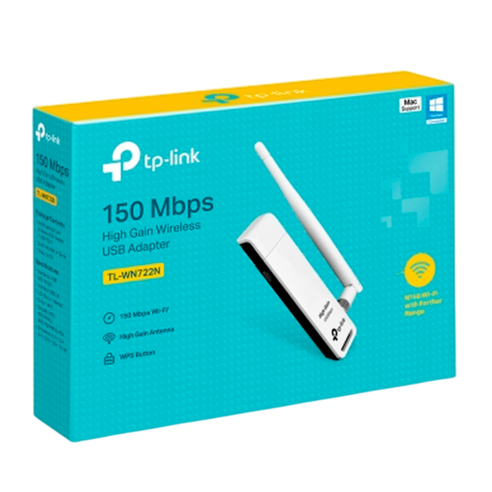 TP-Link TL-WN722N / N150 Беспроводной USB-адаптер высокого усиления
